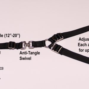 An image of an adjustable dog brace from TheUltimateLeash.com.