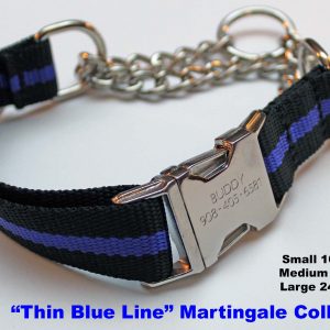 An image of a Blue Line martingale dog collar from TheUltimateLeash.com